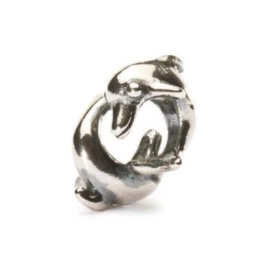 Trollbeads Bead in Argento -  Original Trollbeads Delfini Giocosi Ref. TAGBE-002 - Immagine 1 di 2