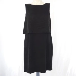 L K Bennett Dress Black Mini Sleeveless Layered Summer DR Petunia Size UK 14 - Picture 1 of 9