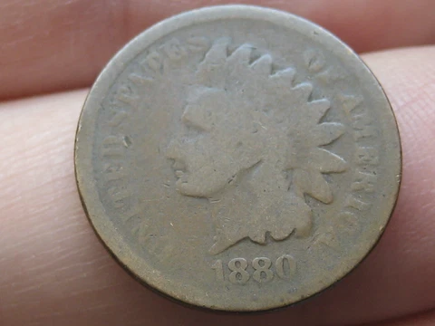 1880 Indian Head Cent Penny, Good Details Cover
