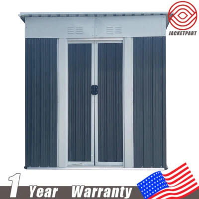 5x3FT Pent Roof Outdoor Tool Bike Storage Garden Shed w/ Sliding Door Tool Shed - Image 1 of 4