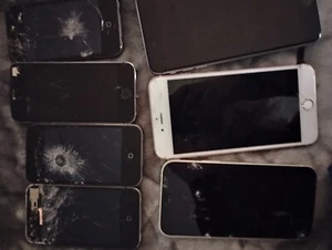7x iPhone EN L'ÉTAT . VOIR ANNONCE COMPLÈTE pour pièces 4 5 6Sx2 et une inconnue - Photo 1 sur 10