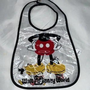 Disney Parks Walt Disney World Mickey Mouse Confetti Baby Toddler Plastic Bib - Picture 1 of 18
