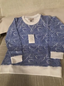 Blue Wave BEAUFORT BONNET Cassidy Comfy Crewneck Stretch Cotton Sweatshirt 7 NWT - Picture 1 of 6