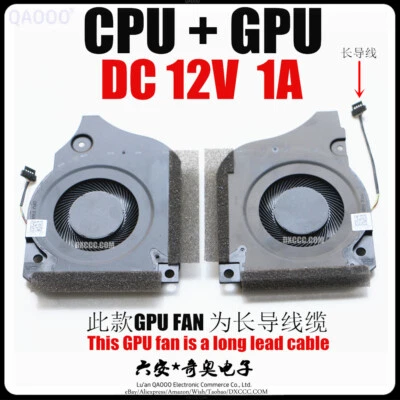 CN-0C04TH CN-09THTN DELL G5-5590 G7-7590 G7-7790 CPU Cooling Fan DC12V 1.0A - Image 1 of 4