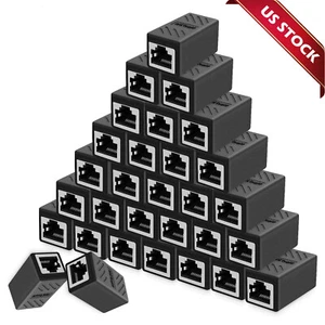 RJ45 Inline Coupler Cat7 Cat6 Cat5e Cat5 Ethernet LAN Network Cable Adapter Lot - Picture 1 of 16