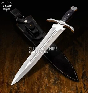 IMPACT CUTLERY RARE CUSTOM FULL TANG  SWORD FULLER DAGGER KNIFE  EXOTIC WOOD - Picture 1 of 14