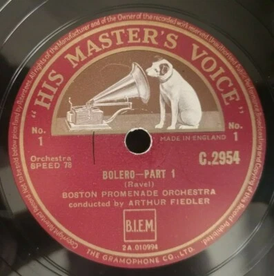 Boston Promenade Orchestra - Bolero / Ritual Fire Dance - HMV C.2954 / C.2955 UK - Image 1 of 4