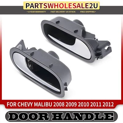 Manija de puerta interior trasera para Chevrolet Malibu 2008 2009-2012 gris y cromada 2 piezas Foto 1 de 4