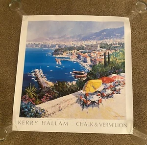 Kerry Hallam Sorrento 1992 Chalk & Vermilion Art Poster Signed By Kelly Hallam - Picture 1 of 14