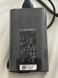 Genuine Dell Laptop Charger 65W Watt Power Adapter - Picture 1 of 5