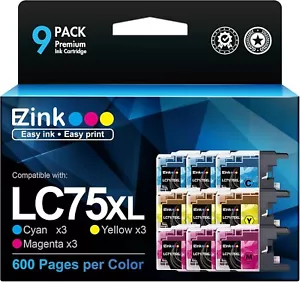 E-Z Ink Compatible Ink Cartridge Replacement for Brother LC75 LC71 LC79 XL LC-75 - Picture 1 of 10