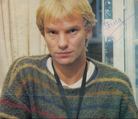 The Police : Sting Signed Autograph Magazine Photo Clip COA Cover
