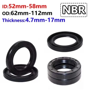 Nitrile Rubber Metric Oil Seals ID 52mm-58mm OD 62mm-112mm Thickness 4.7mm-17mm - Picture 1 of 265