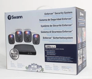 Swann 8-4680 8 Channel DVR 64gb 4x 1080MQB Audio Cam CCTV Enforcer Kit 846854MQB - Picture 1 of 7