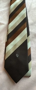 Vintage Christian Dior Men’s Silk Blend Brown Striped Tie 3” X 55” - Picture 1 of 2
