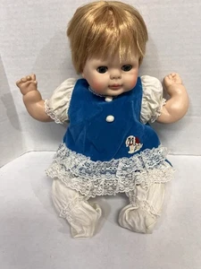Muñeca bebé Vogue 1968 vintage tela de vinilo ojos dormidos 16" muñeca bebé rara - Imagen 1 de 24