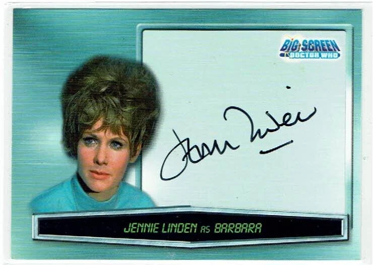 Doctor Who Big Screen Autograph Card A8 Jennie Linden as Barbara Auto - Image 1 of 2