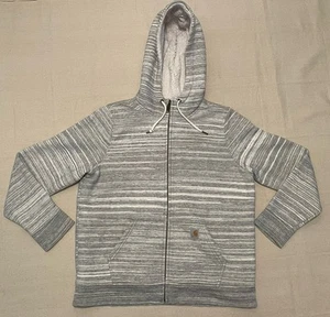 Sudadera con Capucha Forrada Carhartt Sherpa Para Mujer Talla Grande Gris Relajado 102787 088 - Imagen 1 de 20