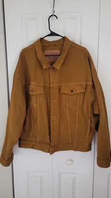 Chaqueta de camionero vintage Levi's 70598 para hombre XL 80/90 mostaza HECHA EN EE. UU. Foto 1 de 4