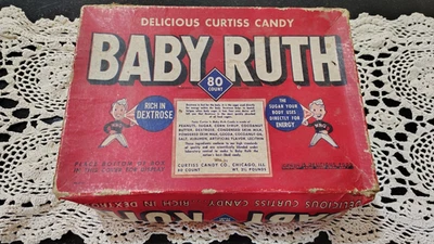 vintage Red  Baby Ruth 80 count candy box empty some damage Advertising display - Image 1 of 4