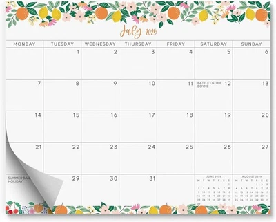 18 Month Teal Magnetic Fridge Calendar July 2025-Dec 2026 Track Events  8"x10"in - Image 1 of 4