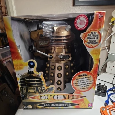 Doctor Dr Who Radio Controlled Dalek Gold 12" Version Character 2004  - Image 1 of 4