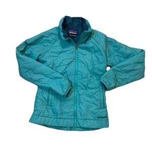 Vintage Patagonia Jacke Damen klein grün Fleece gefüttert durchgehender Reißverschluss Nylon USA - Bild 1 von 5