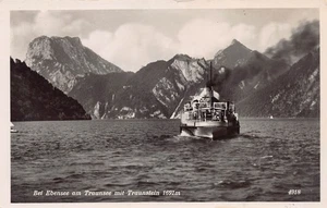Ebensee am Traunsee mit Traunstein 1691 m – Dampfschiff auf dem See (451) - Bild 1 von 2