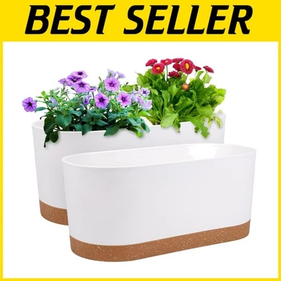 Современные самополивающиеся сеялки, 16 дюймов прямоугольные, упаковка 2 шт. - Изображение 1 из 4