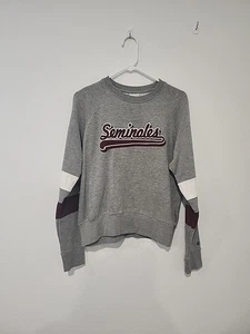 Champion FSU Raglan Womens Large Gray Crewneck Sweatshirt - Picture 1 of 6