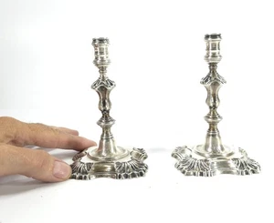 Englischer Kerzenständer 1934 Garrard & Co. Sterling Silber Jubiläum spitz zulaufend - Bild 1 von 16