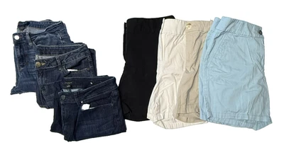 Lot of 7 Ann Taylor Loft Outlet Factory Size 8 Shorts & Jeans - Image 1 of 4