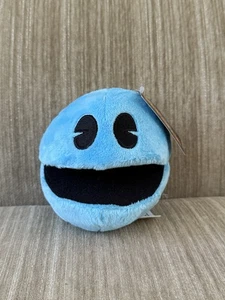 NUOVO Blue Pac-Man Peluche Fabbrica Peluche Bambola Figura Arcade Carino 4,5" Etichette - Foto 1 di 5