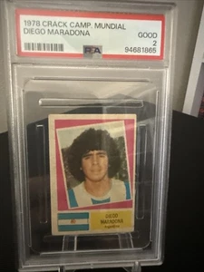 1978 Crack Campeonato Mundial Soccer Diego Maradona ROOKIE PSA 2 ARGENTINA HOF - Picture 1 of 2