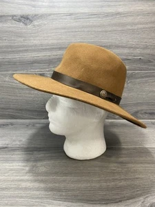 Gorra Goorin Bros Goodman 100% Lana Talla Mediana Marrón Ala Ancha Fedora - Imagen 1 de 12