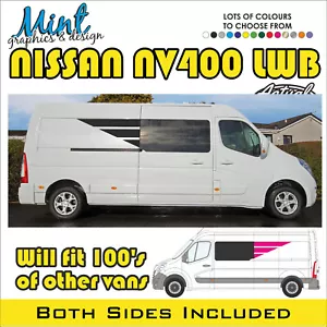 LWB NISSAN NV400 L3 autocaravana cámper calcomanías pegatinas gráficos furgoneta SIN P&P 025 - Imagen 1 de 4