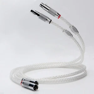 Paar 8AG OCC Silver Plated Audio Balanced XLR Kabel Hi-end Interconnect Wire - Picture 1 of 13