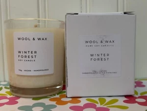 NEW IN BOX - WINTER FOREST - WOOL & WAX SOY CANDLE 2.5 OZ MADE IN IRELAND - Picture 1 of 2