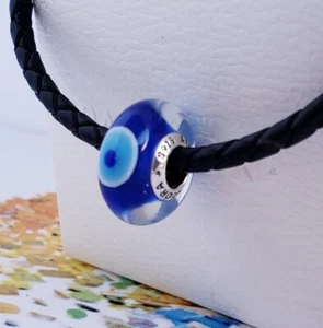 New Authentic Pandora Evil Eye Murano Glass Charm - Picture 1 of 5