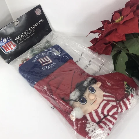 NFL New York NY Giants Fiber Optic Mascot Christmas Holiday Stocking *New* Cover