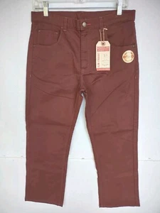 Wrangler Jeans Boys Sz 16 Husky Chestnut Brown Slim Straight Pants 31x28 NEW NWT - Picture 1 of 7