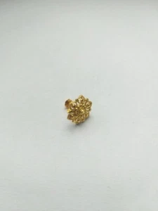 Gold Tone Nose Stud Nose Screw Nose Piercing Pin Indian Fashion Jewelry Wedding - Picture 1 of 6