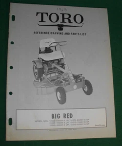 Original Toro Big Red models 51060 - 800001 up, Reference Parts Manual 1965 - Picture 1 of 4