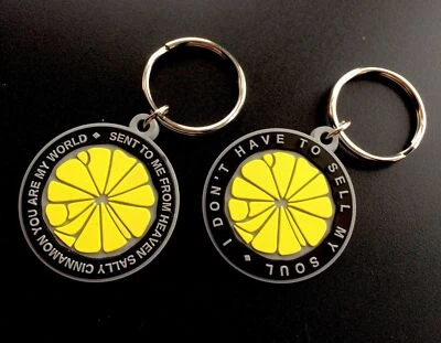Stone Roses Lyrics Rubber Keyrings, Manchester Indie Fac51 Adi Osti Rudi Spezial - Image 1 of 4