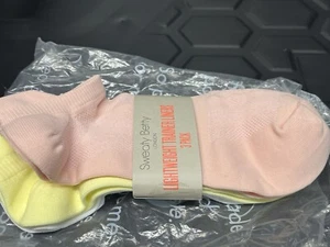 Sweaty Betty Lightweight Trainer Liner Socks UK 6-8 3 Pack White Yellow Peach - Picture 1 of 5