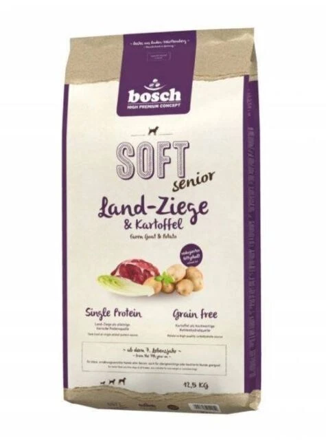 Bosch Soft Senior Land-Ziege & Kartoffel Hundetrockenfutterr für ältere 12.5 kg