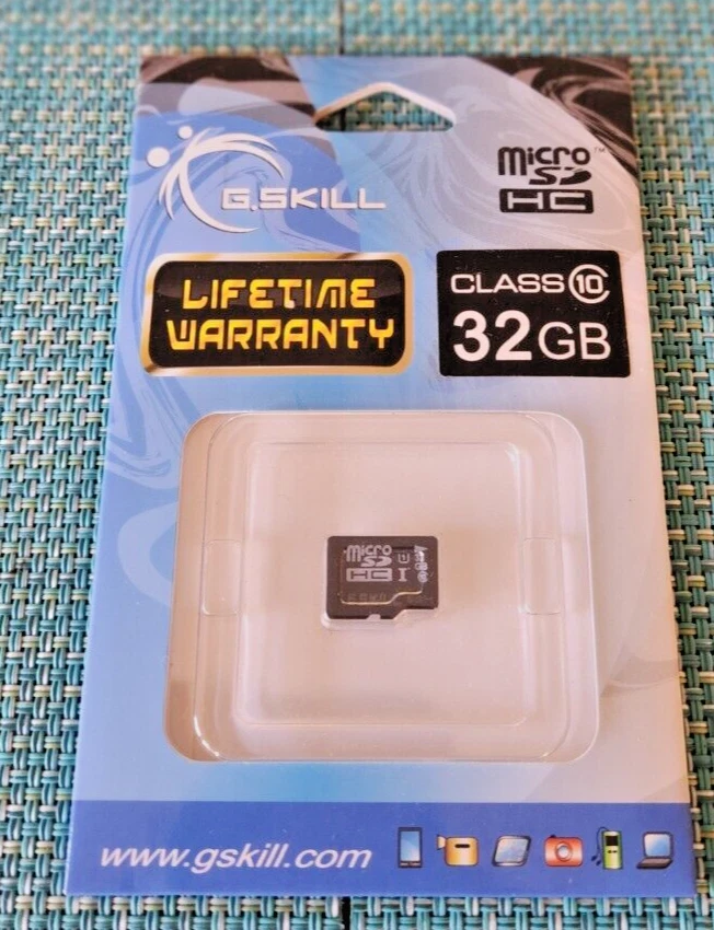G. SKILL Micro SDHC Memory Card, 32GB, New - Image 1 of 2