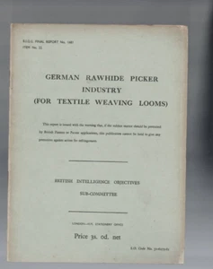 LEATHER ,GERMA RAWHIDE PICKER INDUSTRY , BRITISH INTELLIGENCE REPORT ,1947 - Bild 1 von 1