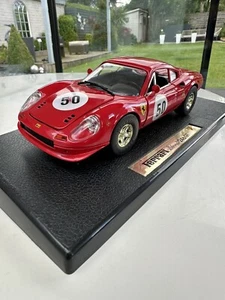 Anson 1/18 - Ferrari Dino 246GT Die Cast Model Race Car - Red - Boxed Classic - Picture 1 of 19