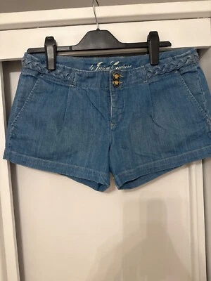 Juicy Couture Denim Hipster Shorts Blue waist 30 inches - Image 1 of 4